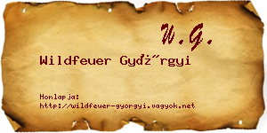 Wildfeuer Györgyi névjegykártya