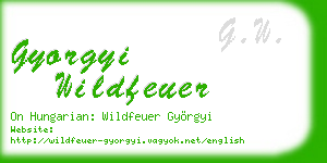 gyorgyi wildfeuer business card